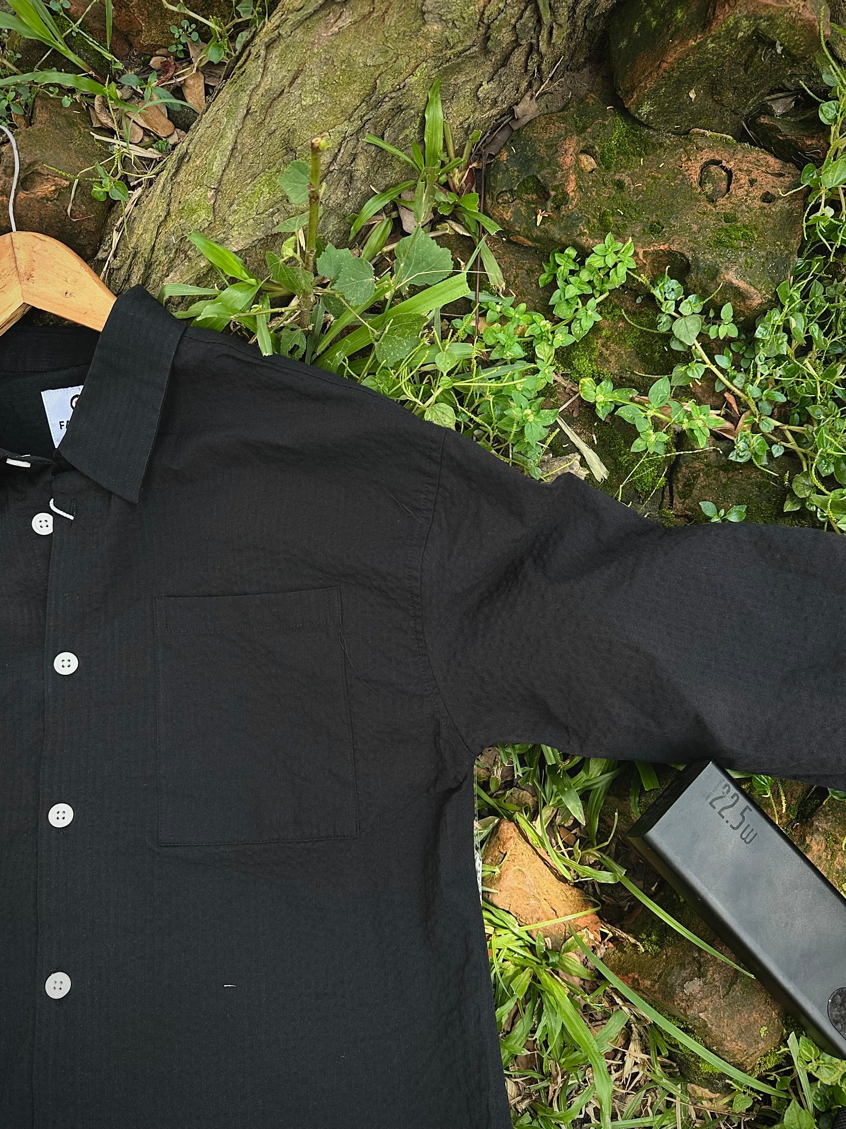 TreeWear Black boxy shirt