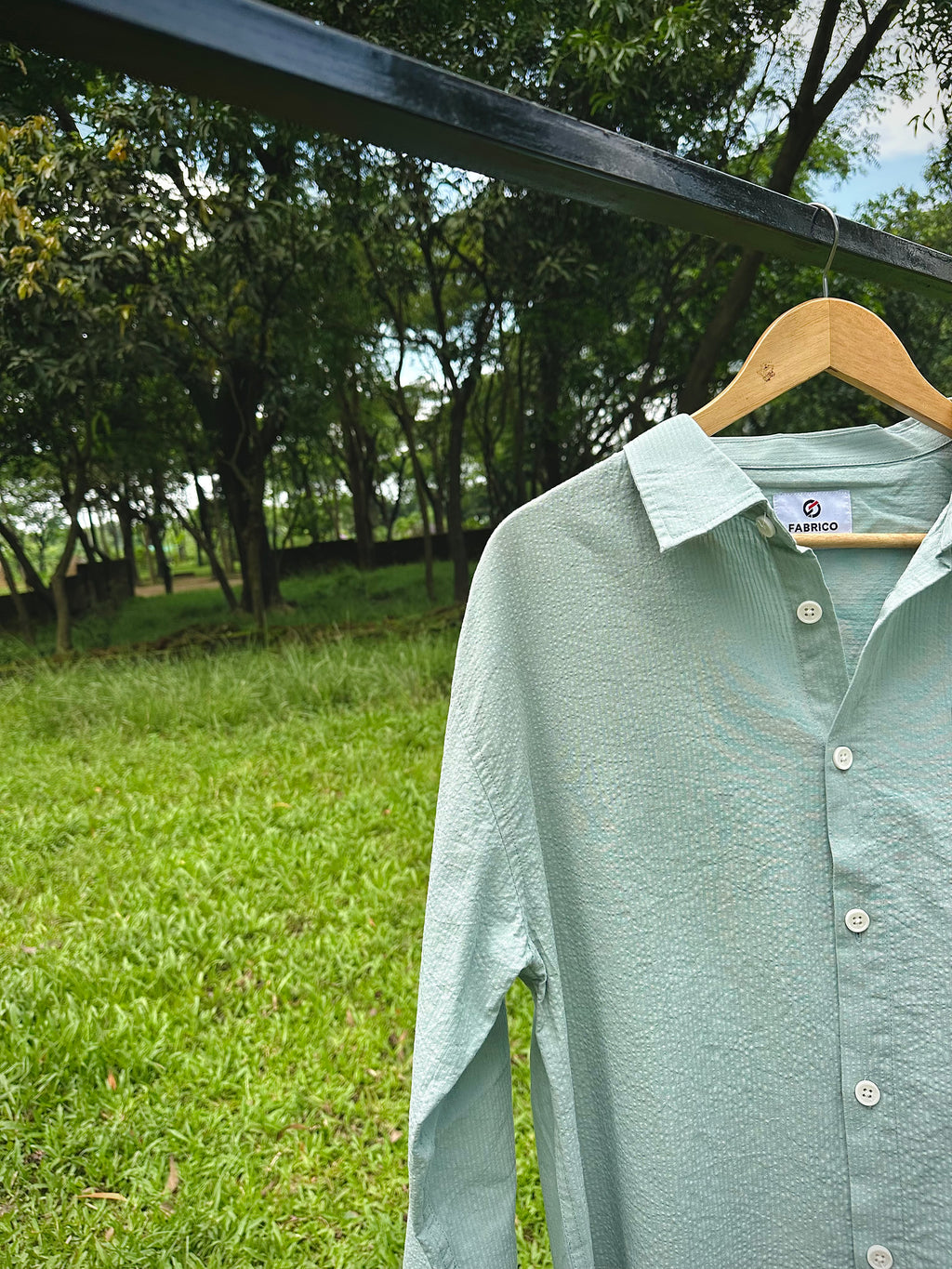Greenie check boxy shirt