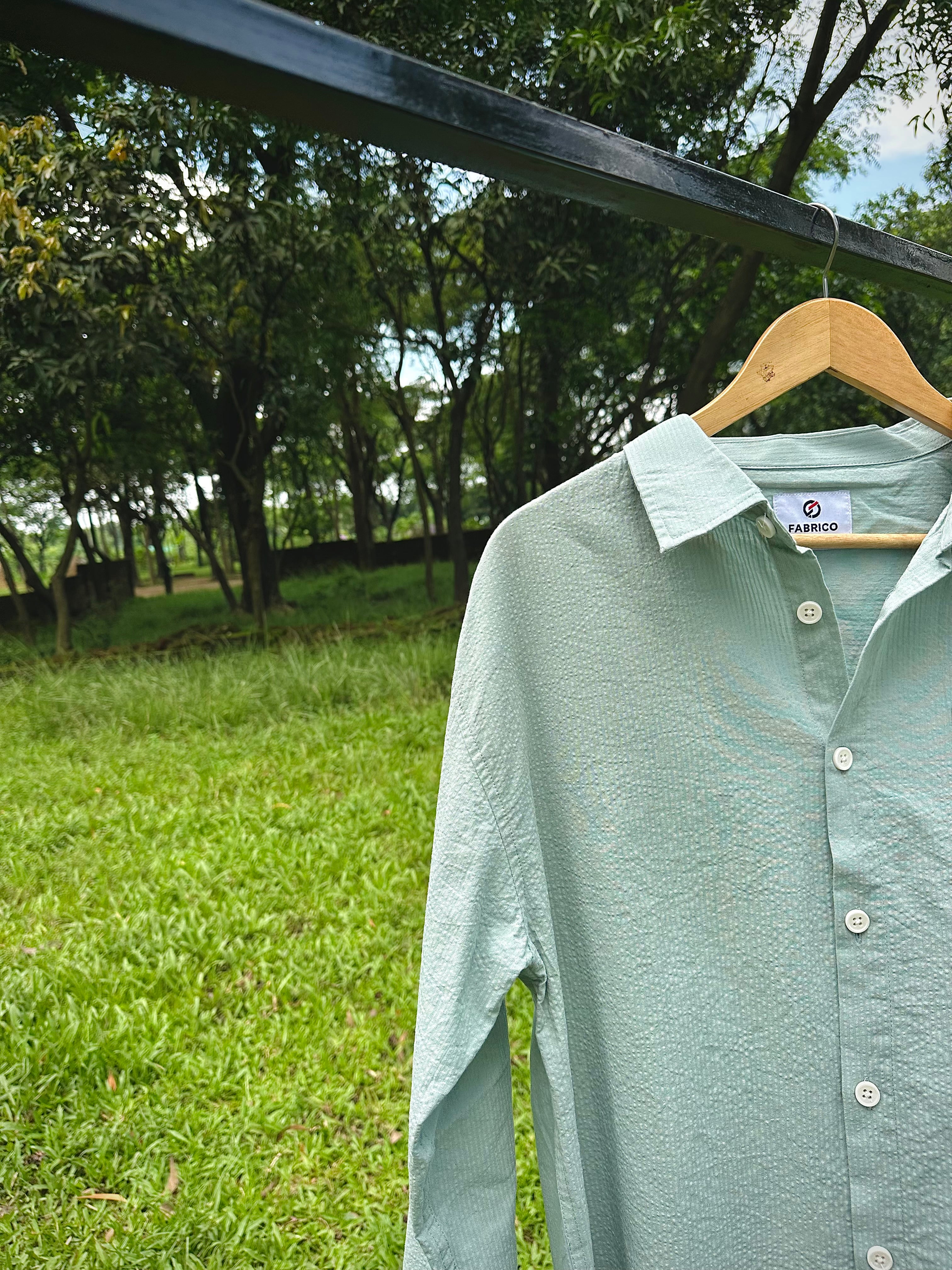 Greenie check boxy shirt