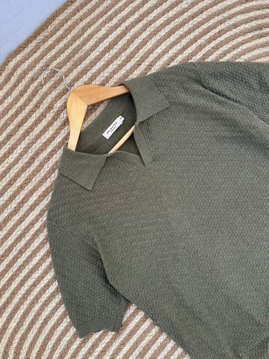 Knitted Polo - Olive