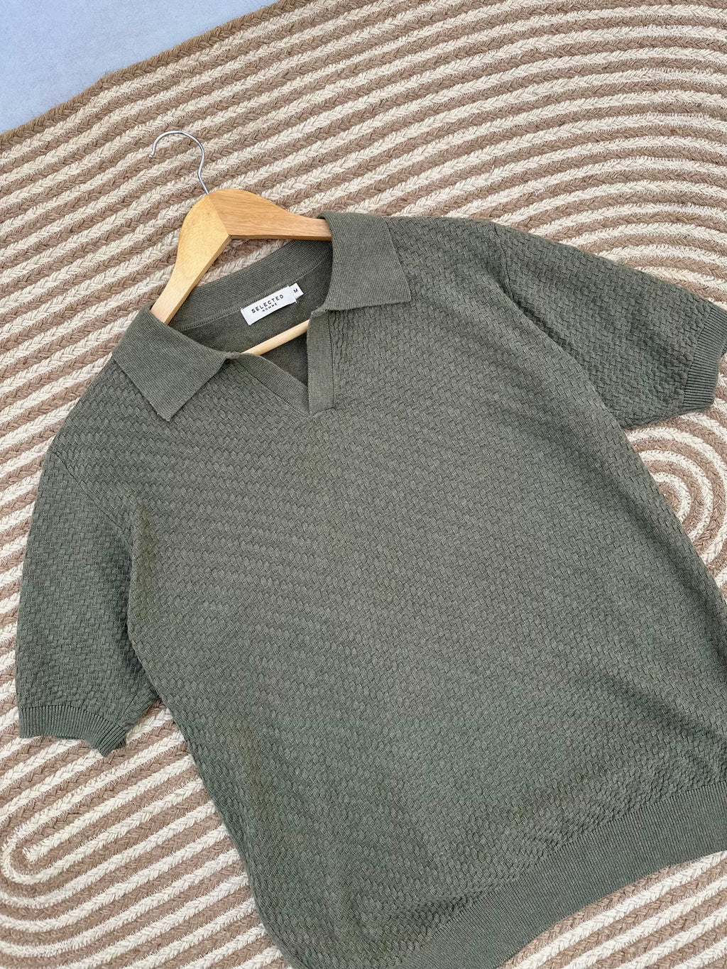 Knitted Polo - Olive