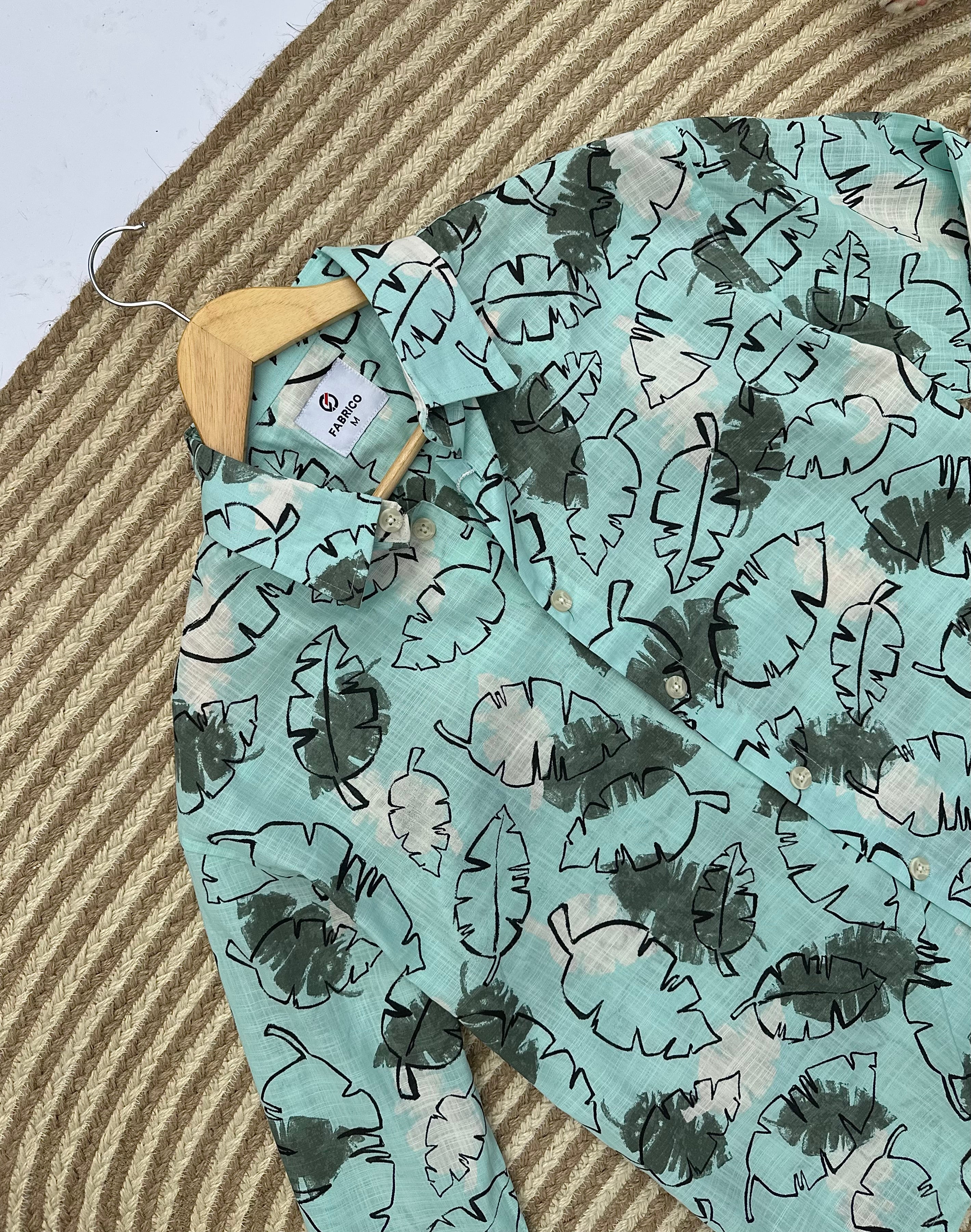 Mint Leaf Sketch Boxy Shirt