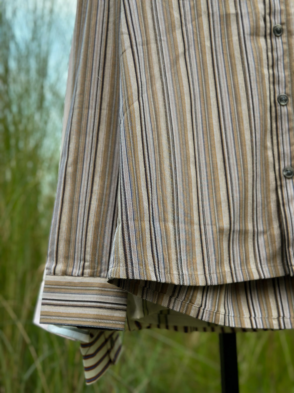 Mix stripe boxy fit shirt