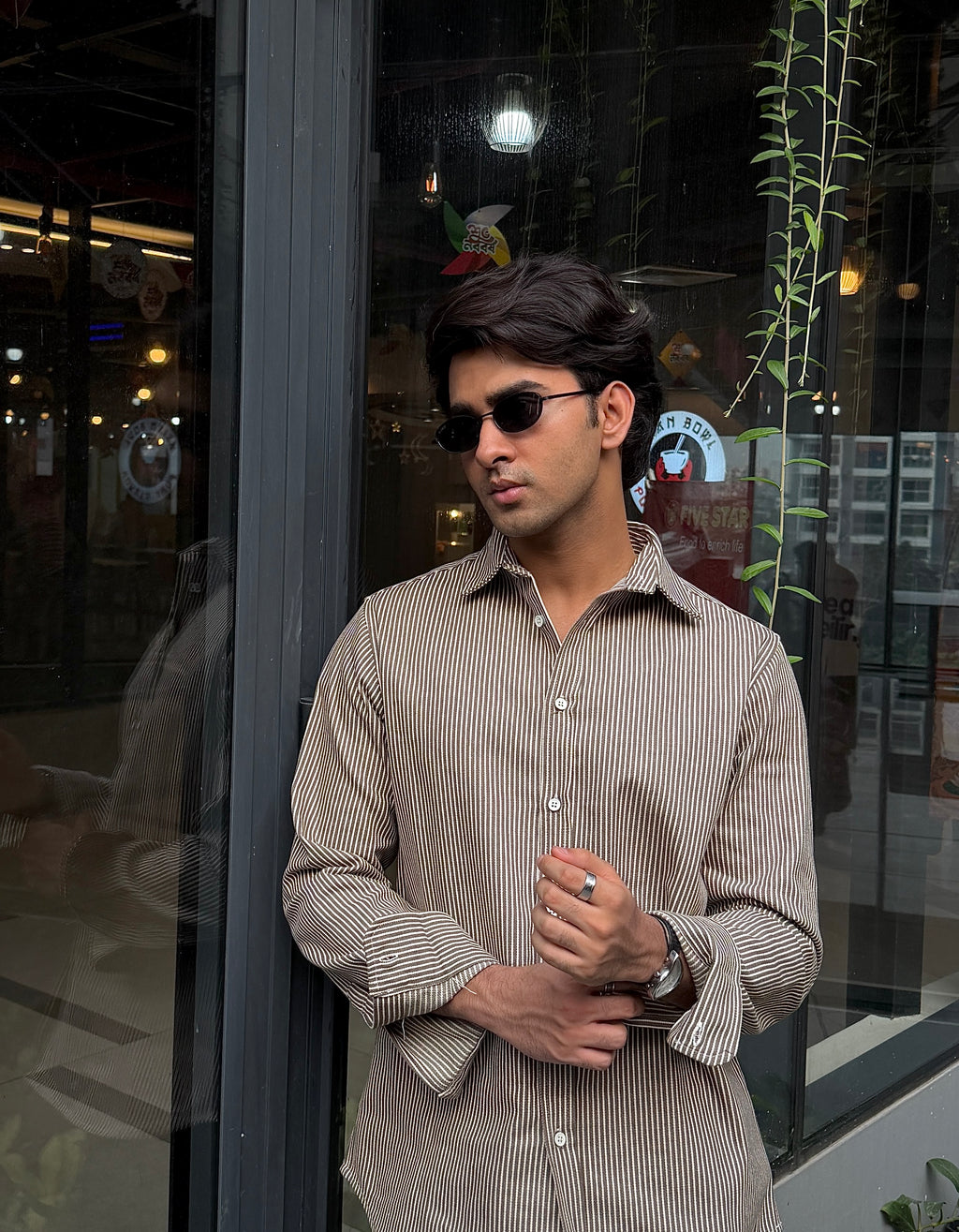 Cocoa Pinstripe Casual