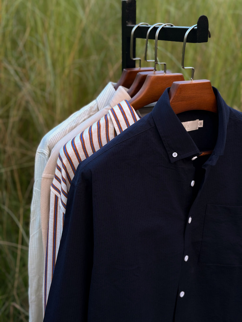 Navy blue Drop shoulder Shirt