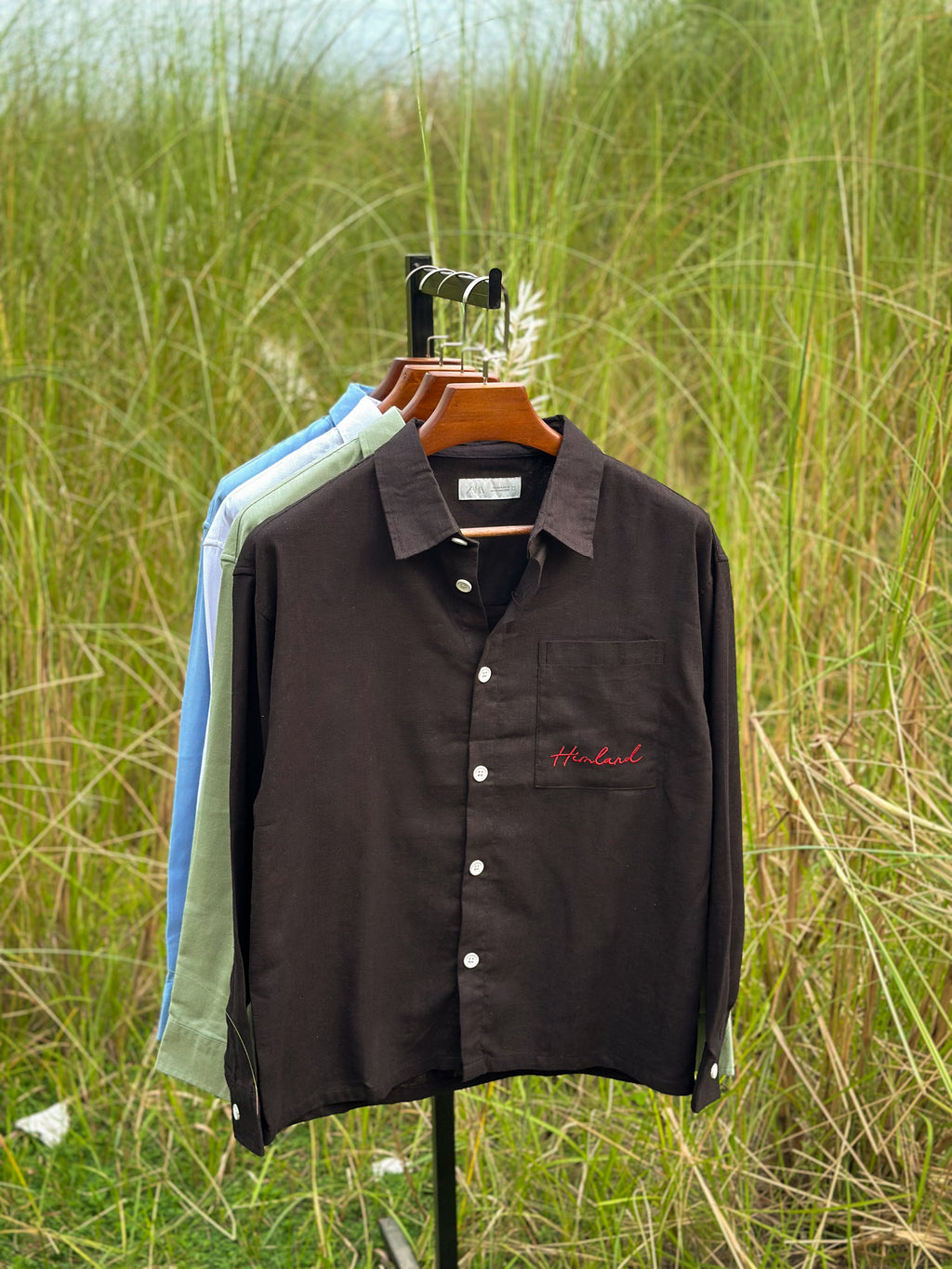 Black boxy embroidery fit