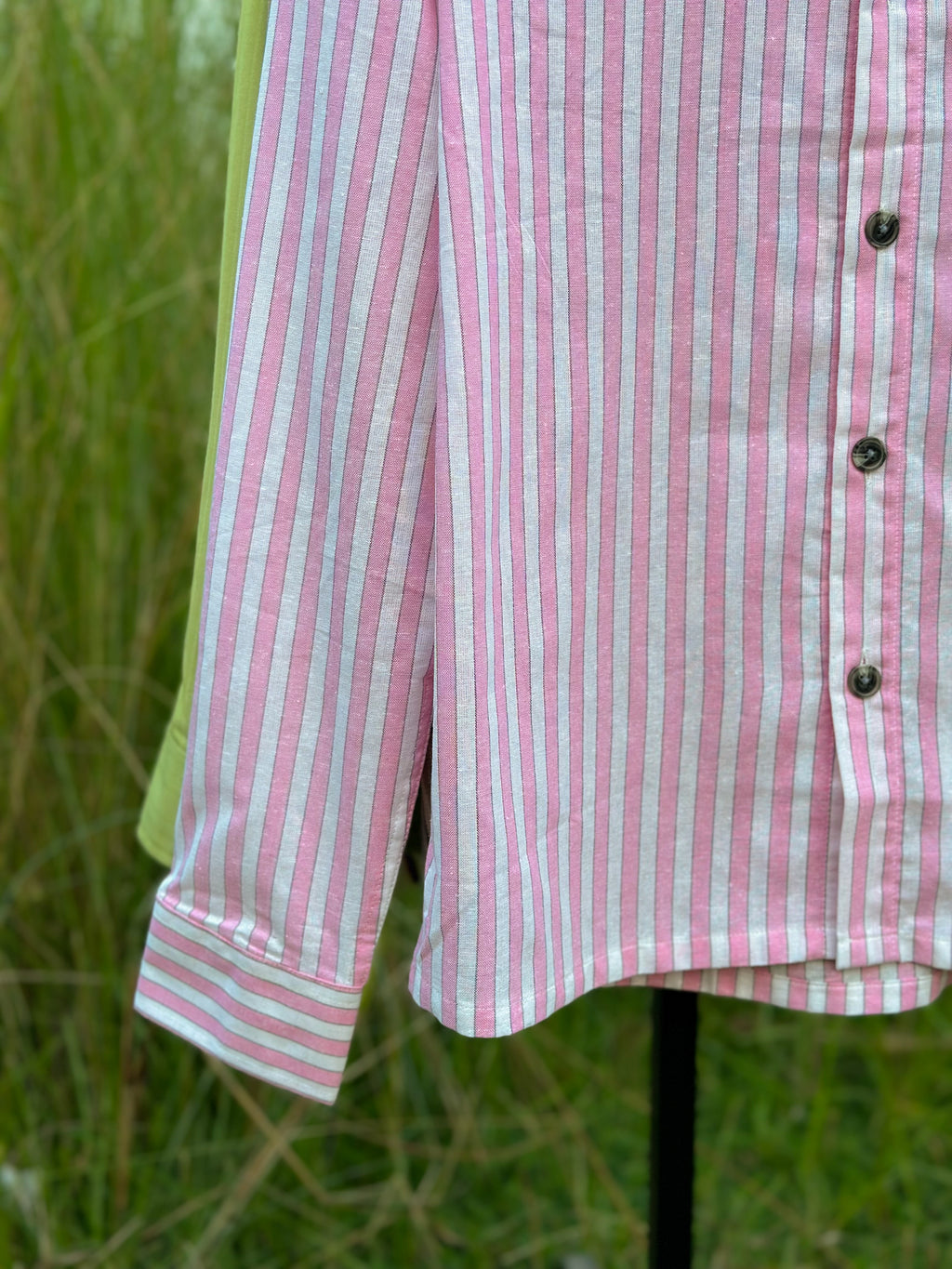 Pink stripe boxy fit shirt