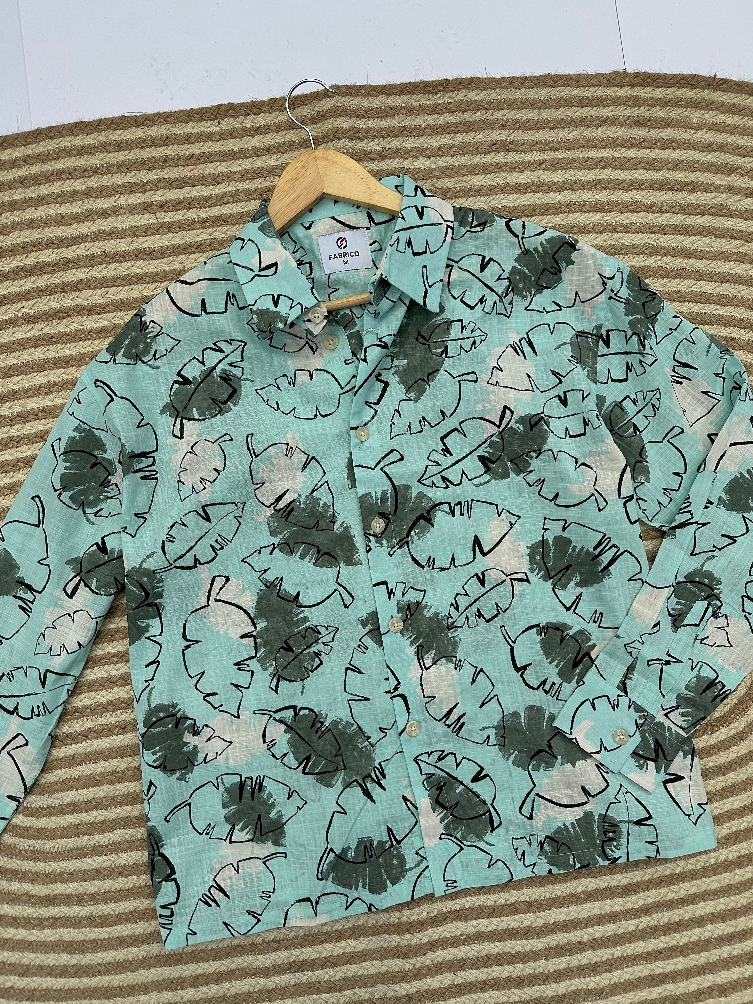 Mint Leaf Sketch Boxy Shirt