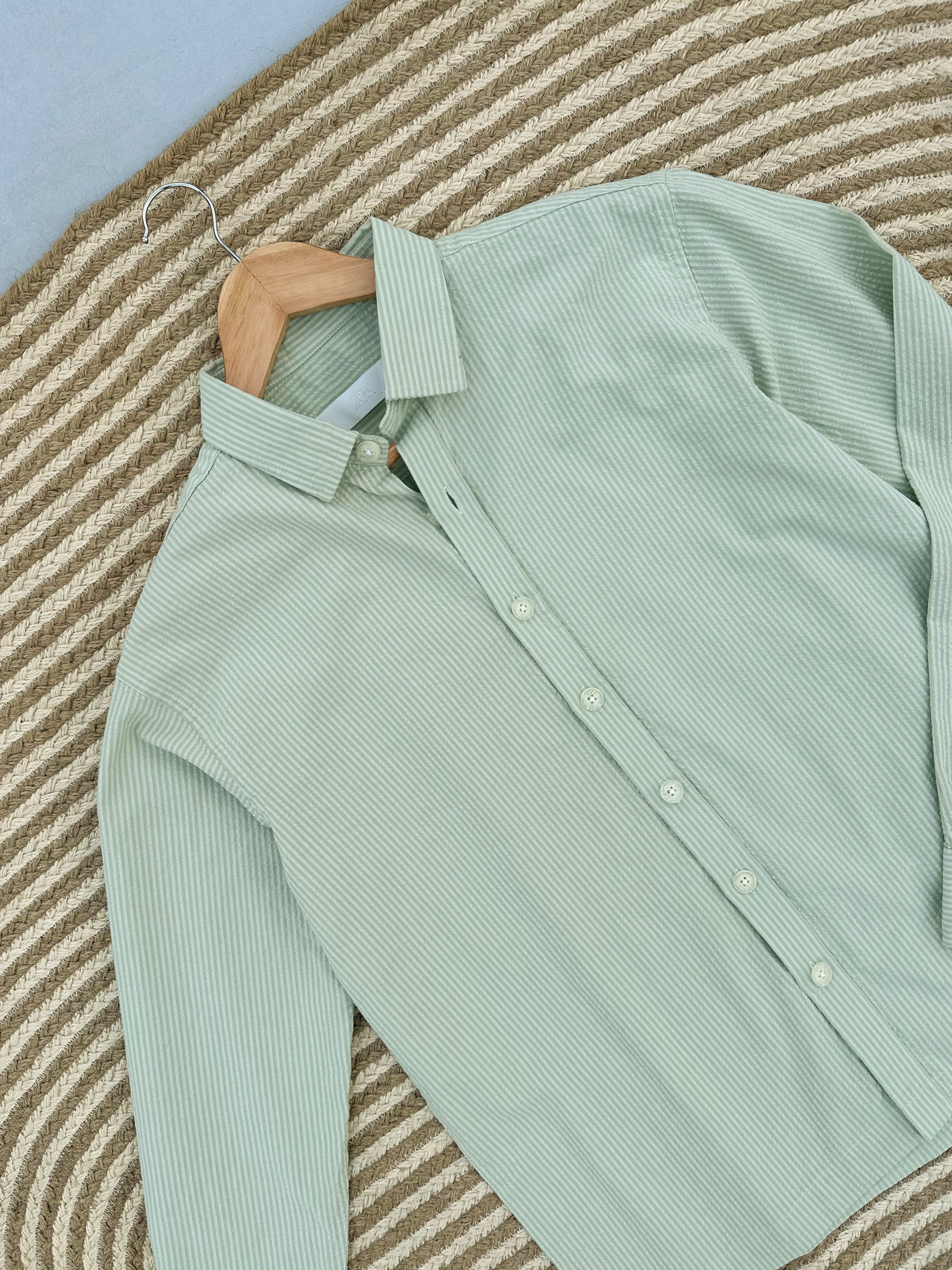 Unisex Mint Boxy Shirt