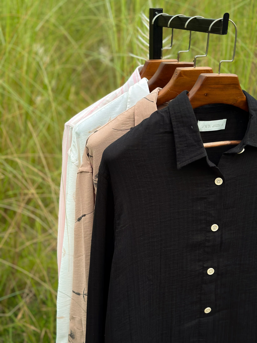 Black Streetwear Boxy Fit Shirt