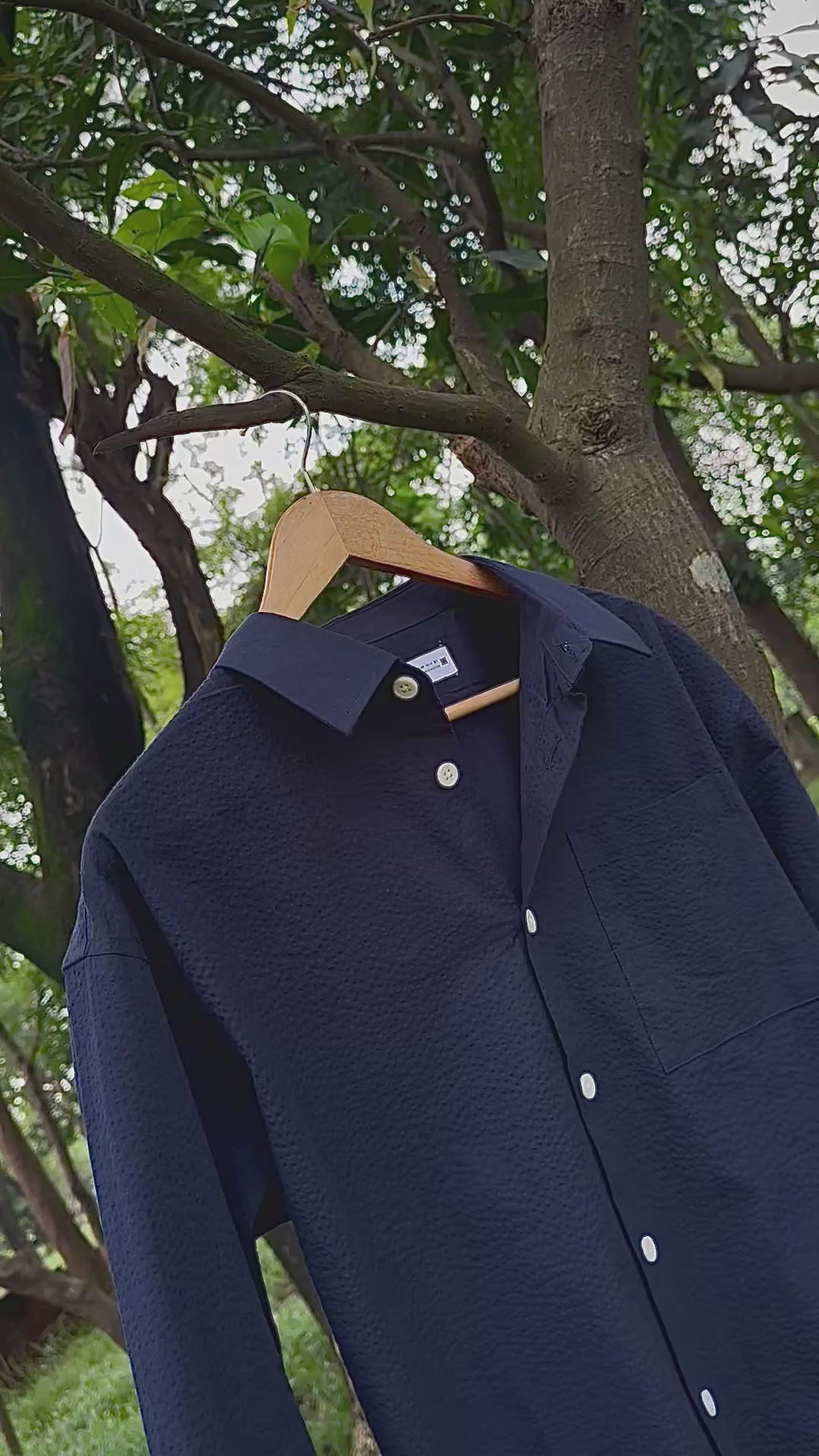 Navy blue boxy shirt